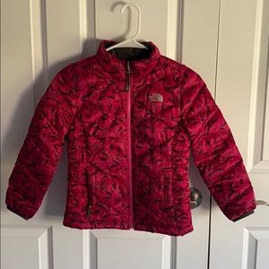 Girl's Magenta Insulated North Face Jacket